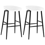 ZNTS Bar Chairs 2 pcs White 248156