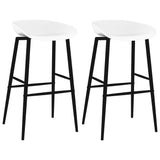 ZNTS Bar Chairs 2 pcs White 248156
