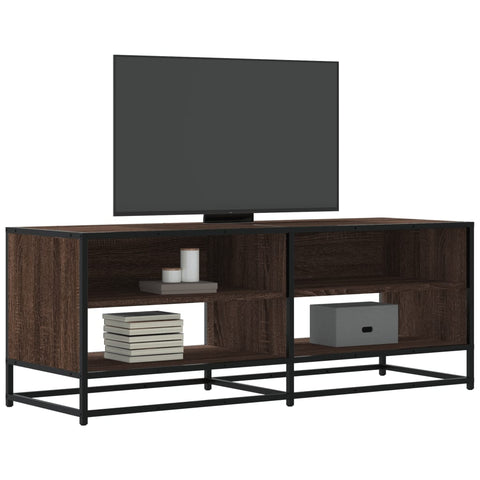 ZNTS TV Cabinet Brown Oak 120.5x40x46 cm Engineered Wood and Metal 848893