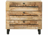 Bedside Table Natural 50 x 33 x 62 cm Solid Mango Wood 4018853