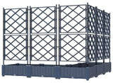 Garden Planter 5 pcs Grey 120 x 120 x 125.5 cm PP 42002865