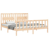 Bed Frame without Mattress Super King Size Solid Wood Pine 3192441