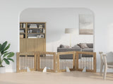 Dog Gate with Stands 4 pcs Artisan Oak 80 x 80 cm 892084