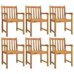 ZNTS 7 Piece Garden Dining Set Solid Wood Acacia 3206278