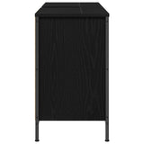 Basin Cabinet with Drawers Black Oak 90x34.5x60 cm 861887