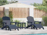 Garden Chair 3 pcs Navy Polyethylene 3335847