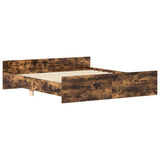 Bed Frame without Mattress Smoked Oak 200x200 cm 3203737
