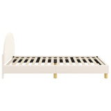 Children's Bed Frame with Headboard Cream 80 x 200 cm 42011030