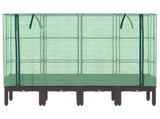 Raised Bed with Greenhouse Cover Rattan Look 160x40x140 cm 4015807