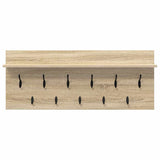 Wall-Mounted Coat Rack with Shelf Sonoma Oak 100 x 40 x 12 cm 874445