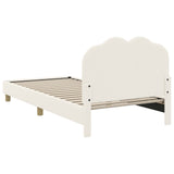 Children's Bed Frame with Headboard Cream 90 x 200 cm 42010976