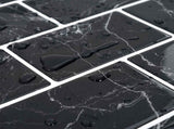 Subway Tile 20 pcs Black Marble 30 x 30 cm Polyurethane and PET 42046127