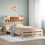 Bookcase Bed without Mattress 135x190 cm Double Solid Wood Pine 3308897