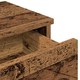 Wall Shelf with Drawers Old Wood 60x28x15 cm Engineered Wood 859948