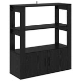 Sideboard Black oak 30 x 80 x 90 cm Engineered wood 881095