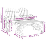 Garden Lounge Set Natural Wood Solid Fir Wood Medium Durable 365097