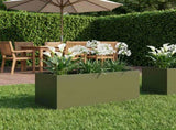 Garden Planter Olive Green 100 x 40 x 40 cm Cold-rolled Steel 8005252