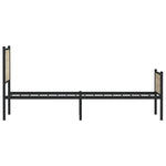 Metal Bed Frame without Mattress Sonoma Oak 90x190 cm Single 4007896