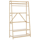 Clothes Rack with Shelves 110x40x180 cm Bamboo 4008925