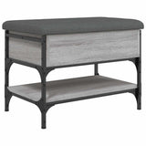 Shoe Bench Grey Sonoma 62x42x45 cm Engineered Wood 835190