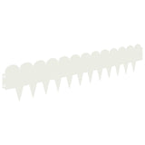 Lawn Edging 10 pcs 103 x 20 cm Steel White 8008675