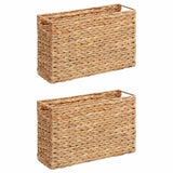 Magazine Baskets 2 pcs Water hyacinth 39 x 14 x 25 cm Natural 42020147