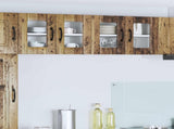 Wall Glass Cabinet LUCCA Old Wood 60 x 31 x 40 cm 884981