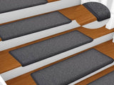 Stair Mats 15 pcs 65x21x4 cm Dark Grey Rectangular Edge 134568