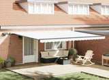 Retractable Awning White 450 x 350 cm Fabric 3331142