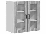 Wall Glass Cabinet LUCCA Grey Sonoma 60 x 31 x 80 cm 885091