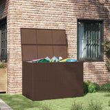 Garden Storage Box Brown 150x100x100 cm Poly Rattan 44246