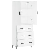 Highboard White 69.5x34x180 cm Engineered Wood 3195843