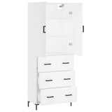 Highboard White 69.5x34x180 cm Engineered Wood 3195843