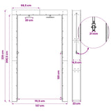 Outdoor Shower 226 cm Solid Acacia Wood and Stainless Steel 903115