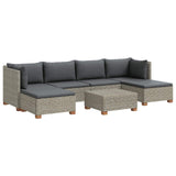 7 pcs Rattan Lounge Set with Cushions GENDT Natural Rattan 3429867