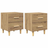 Bed Cabinet 2 pcs Artisan Oak 40 x 35 x 47.5cm Engineered Wood 880552
