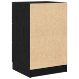 Bedside Cabinet Black Oak 40 x 65 x 65 cm Engineered Wood 862767
