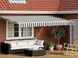 Electric Retractable Awning Anthracite and White 3 x 2 m 3421719