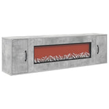 Electric Fireplace Concrete 155 x 30 x 44 cm Engineered wood 8021018