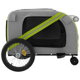 Pet Bike Trailer Green and Grey Oxford Fabric and Iron 93906