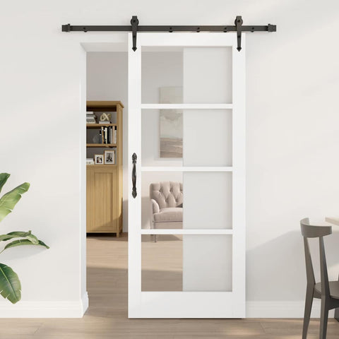 Sliding Door Manual ORKDAL White 83 x 202 cm Wood and metal 3332446