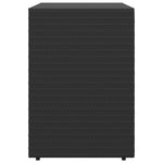 Garden Storage Cabinet Black 100x55.5x80 cm Poly Rattan 319868