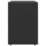 Garden Storage Cabinet Black 100x55.5x80 cm Poly Rattan 319868