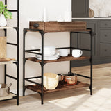 Kitchen Trolley Brown Oak 81,5x41x92,5 cm Engineered Wood 842345