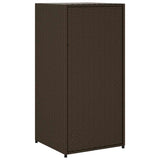 Garden Storage Cabinet Brown 55x55x111 cm Poly Rattan 365560
