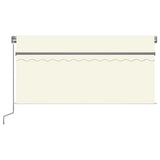 Manual Retractable Awning with Blind&LED 3x2.5m Cream 3069382