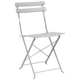 Garden Folding Chair Folding 2 pcs Beige 42 x 46 x 82cm Metal 42002959