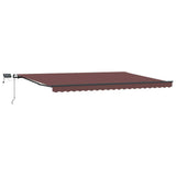 Manual Retractable Awning with LEDs Brown 500x300 cm 3310217