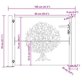 Garden Gate 100x75 cm Corten Steel Tree Design 153214