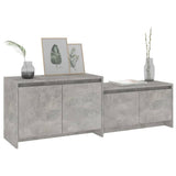 TV Cabinet Concrete Grey 146.5x35x50 cm Engineered Wood 809813